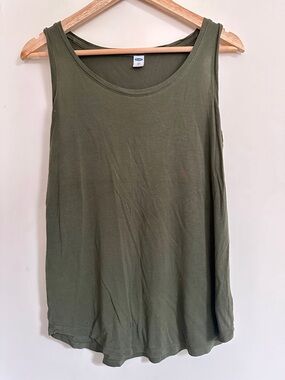Old Navy Olive Scoop Neck Tank Top